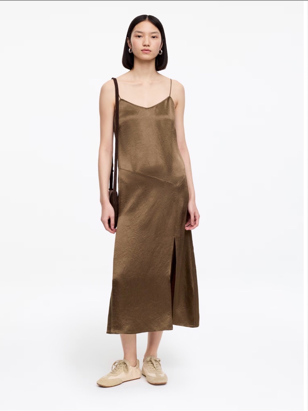 Arket NWOT satin midi dress